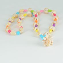 天然海螺有珠金邊貝鏈跨境毛衣鏈 貝殼項鏈裝飾 七彩裝飾項鏈批發