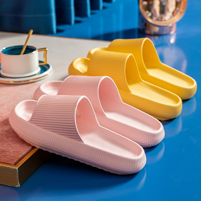 Thick bottom shit feeling eva slippers women's household summer couples indoor non-slip deodorant home sandals and slippers men's wholesale