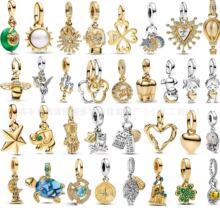 �˼Ҷ���925���y����S��ɫ���Ŀ�Ǳ�Ů����������DIY����Y��