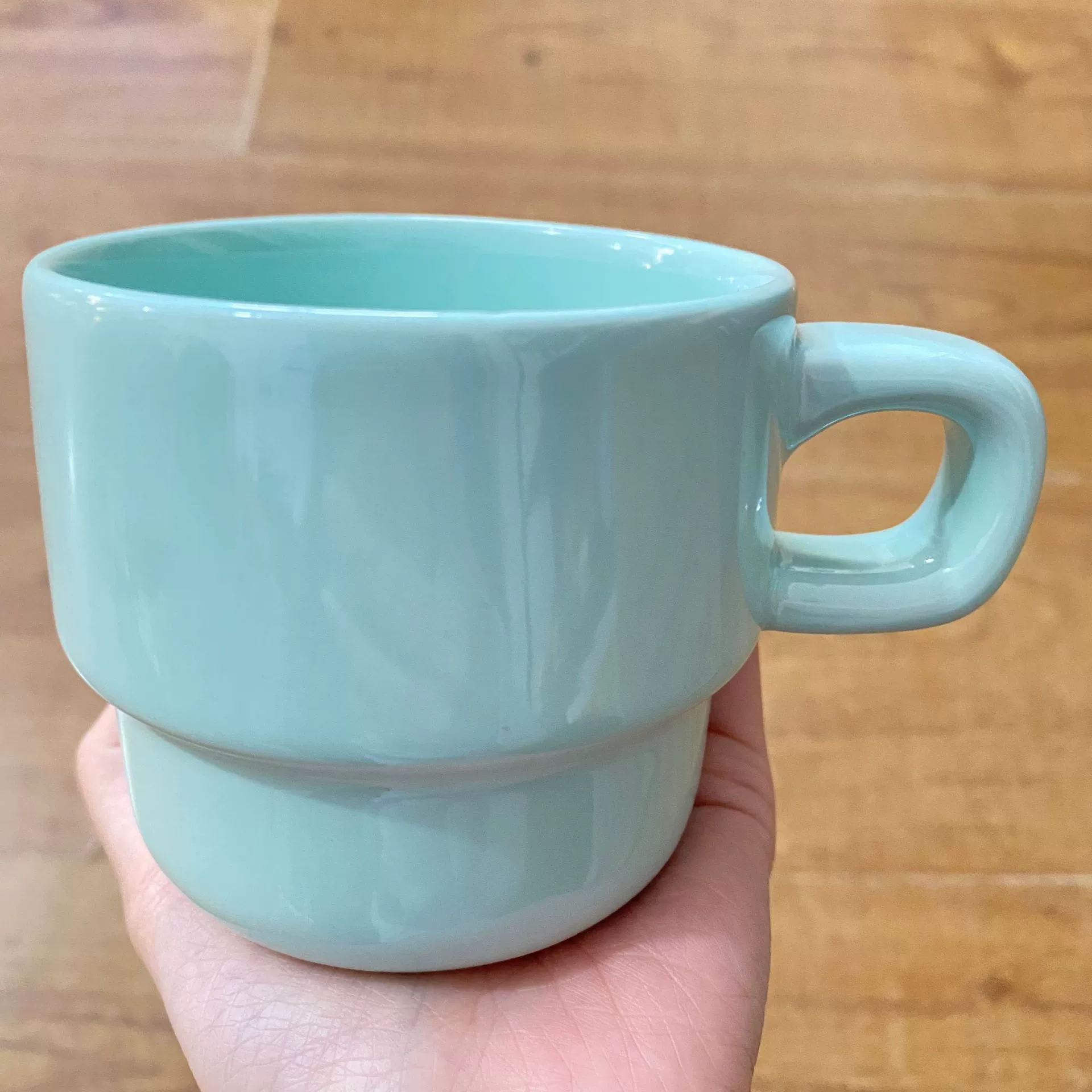 [新品 ins卡通叠叠杯多巴胺陶瓷马克杯情侣喝水杯子早餐牛奶咖啡杯]