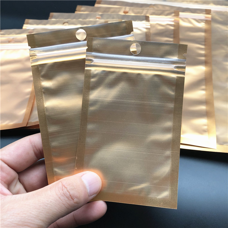 9*16cm哑铝内金阴阳骨袋 半透明塑料密封袋 数据线包装袋 磨砂袋