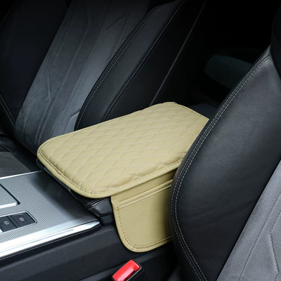 Armrest box pad Bag Car Central Armrest Box - warm-rice-thin-side-storage-bag