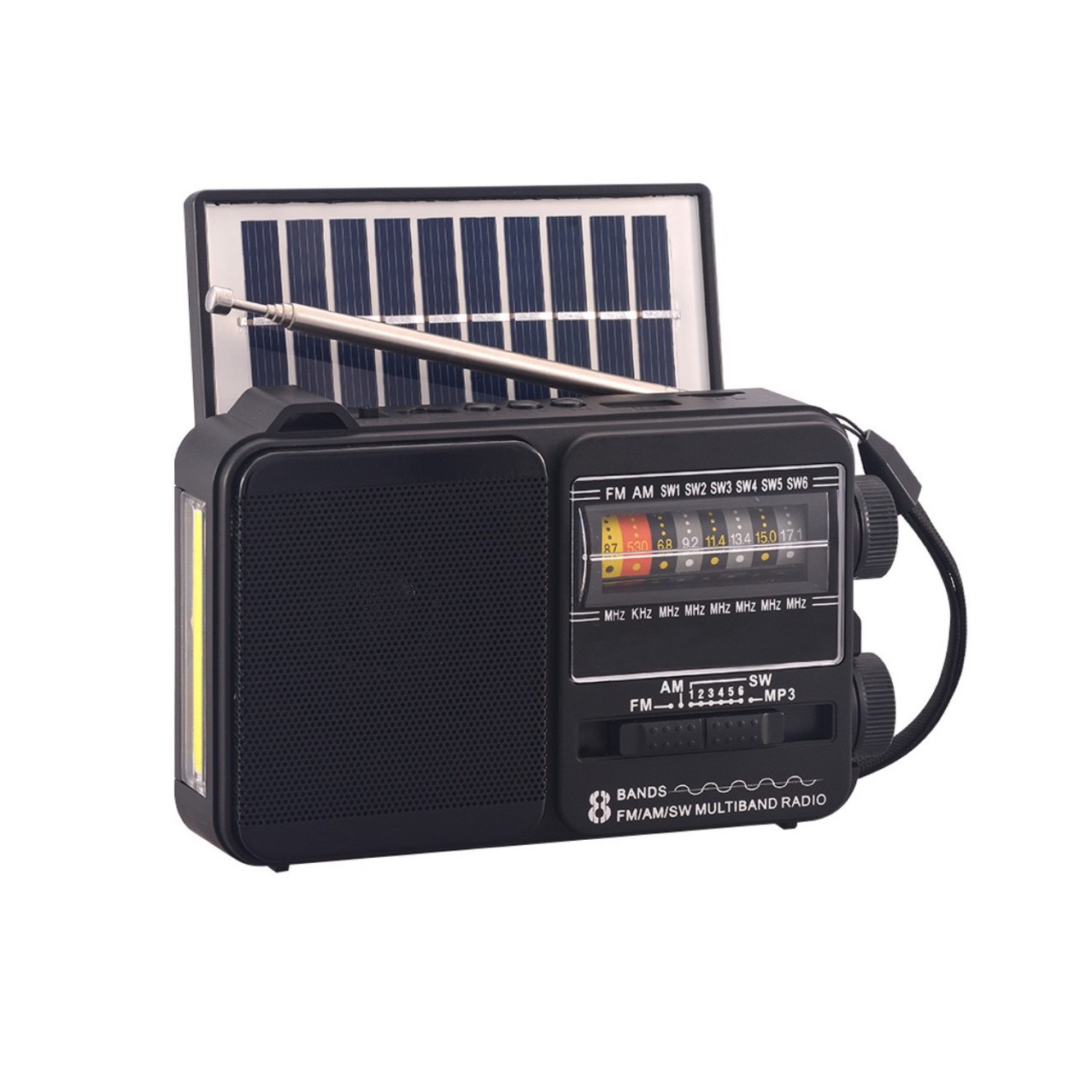 Radio solar lámpara LED portátil portátil Bluetooth retro FM punto multifunción exterior hogar pequeño