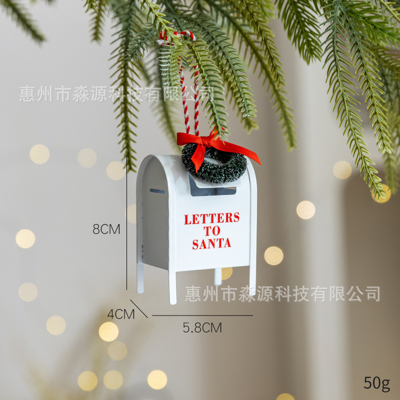クロスボーダークリスマスアイアンガーランドメールボックスペンダントクリスマスツリーレイアウトデスクトップ造園装飾品お祭り雰囲気の装飾|undefined