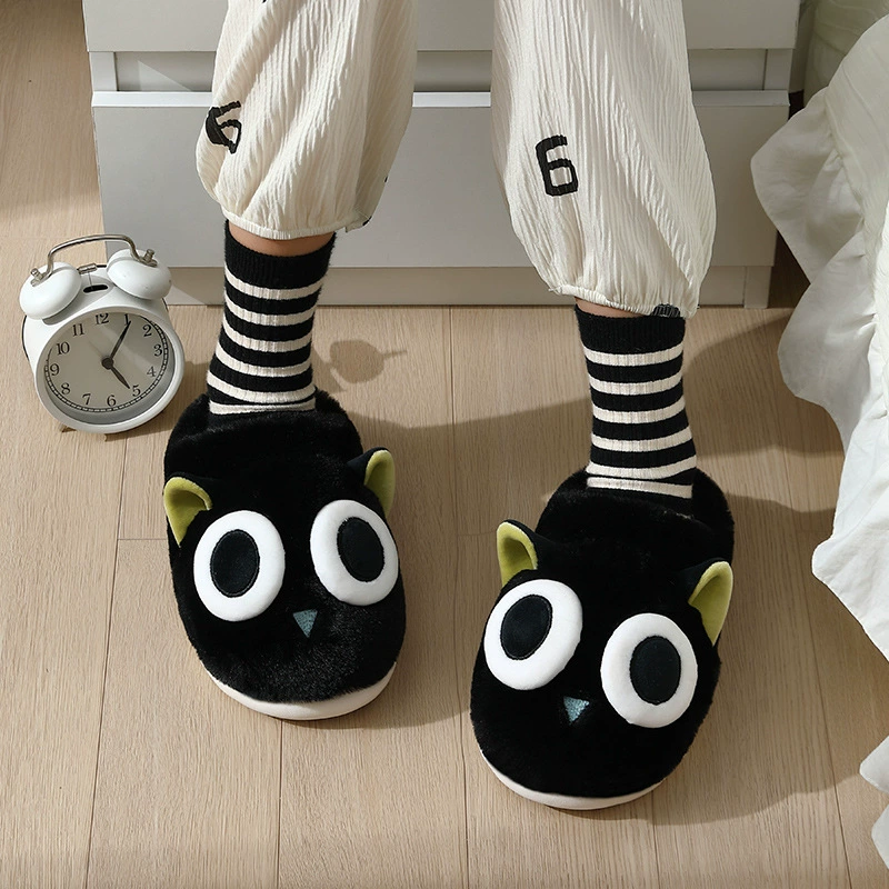 Winter cartoon men's keep warm slippers