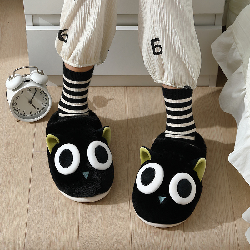 Home Cotton Slippers for Women in Winter, Cute Cartoon Kitten Fur Slippers, Men's Warm Winter Furry Slippers, Wholesale for Men Home Cotton Slippers for Women in Winter, Cute Cartoon Kitten Fur Slippers, Men's Warm Winter Furry Slippers, Wholesale for Men