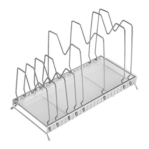 Adjustable Multi-Layer Pot Holder without Holes, 8-Layer Pot Rack, Cutting Board Stand, Pot Lid Rack, Pot Organizer