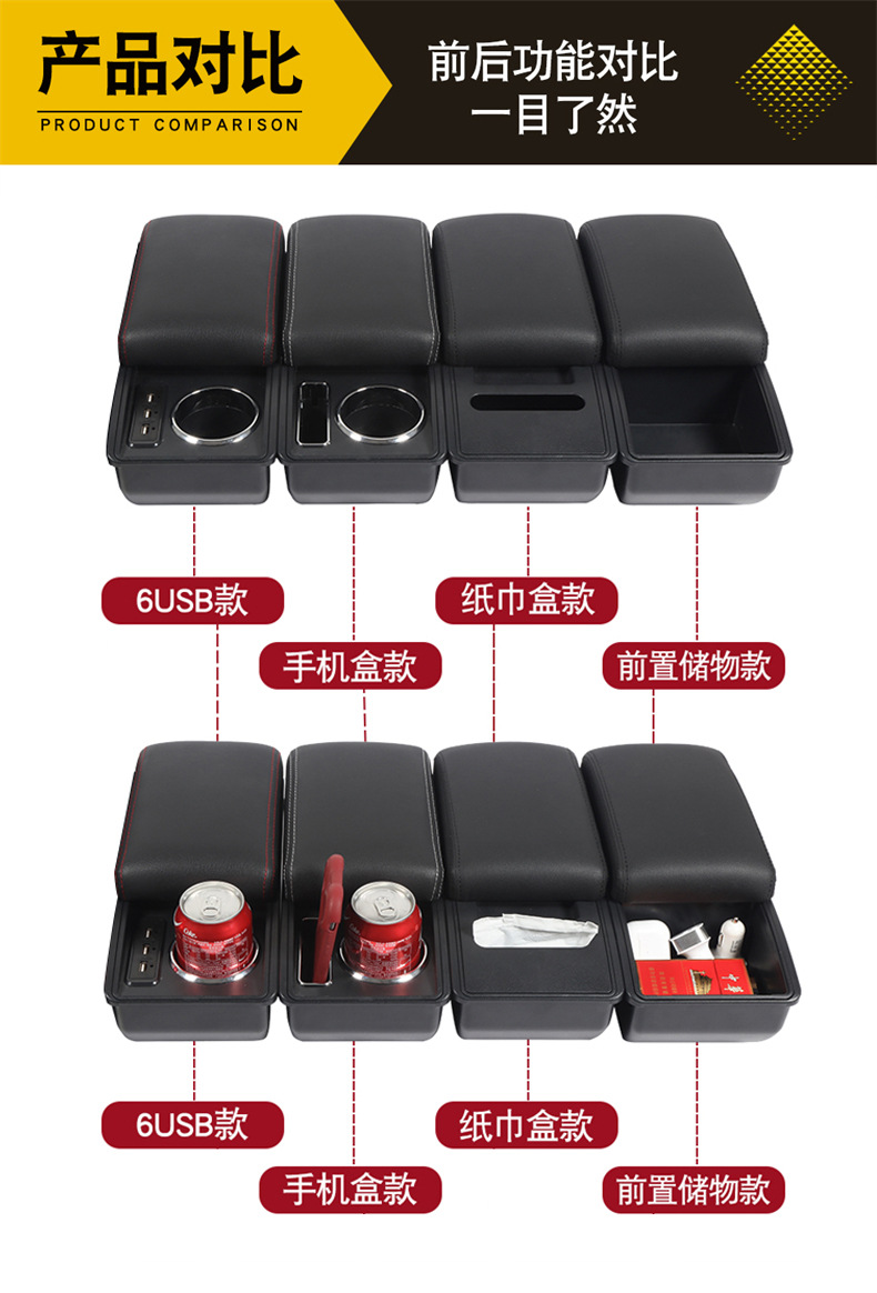 Suitable for Fiat-Argo Cronos Strada Car Center Armrest Box Modification Accessories