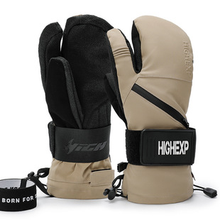 New Winter Kevlar 3m Cotton Ski Gloves with Built-In Wrist Guards, Waterproof and Warm, Single Board Engraved, Wear-Resistant and Stuffy