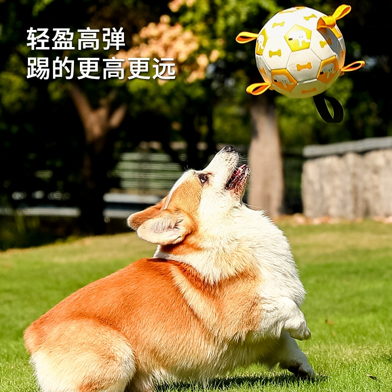 Interactive Inflatable Dog Soccer Toy, Travel-Friendly, Sound-Making, 15 & 19 cm Options