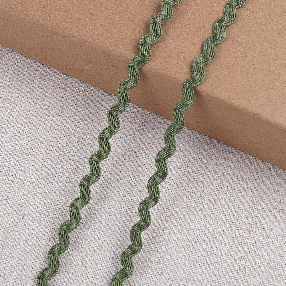 5mm丙纶S带弯带 礼品包装家居彩色波浪带曲边织带批发lc0