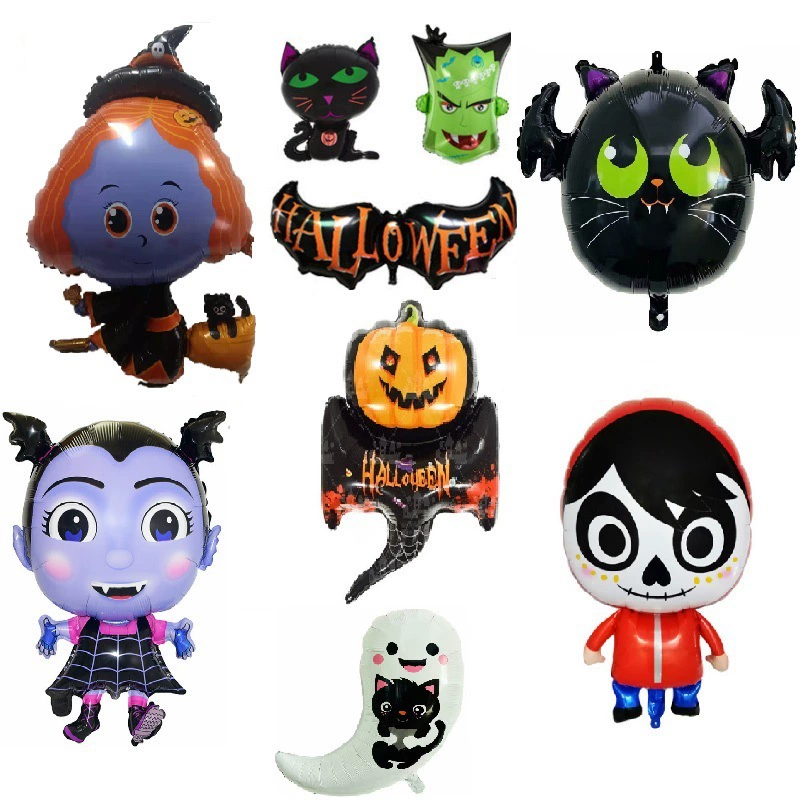 Кросс-б border Halloween алюминиевая фольга шарики для вечеринки сцены раскладка головка тыквы монстра украшение алюминиевая фольга шарики оптом