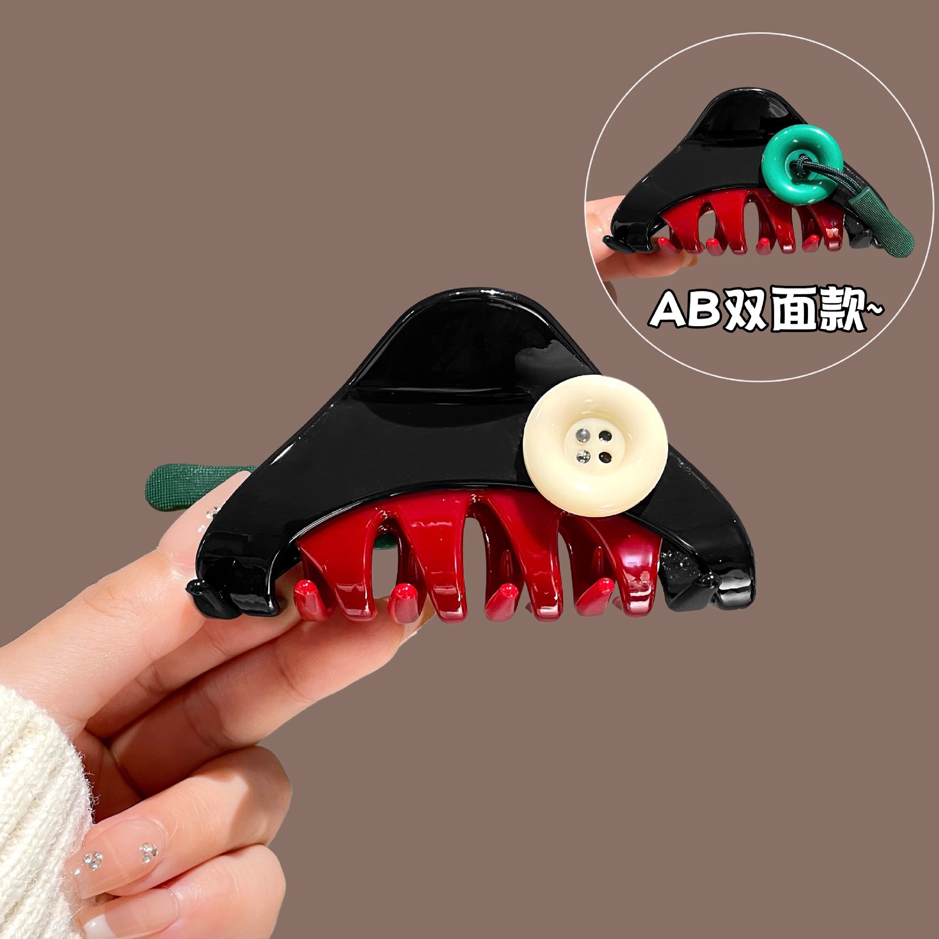 Pinzas para el cabello coreanas exquisitas y de alta gama para mujer, versátiles para peinados recogidos en la parte posterior de la cabeza, pinzas de tiburón, tamaño extragrande para cabello grueso, pinzas de garra, horquillas.