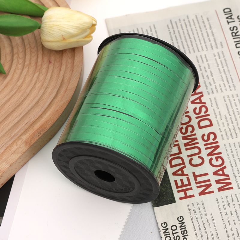 Decoración de fiesta de boda transfronteriza 500 yardas superficie brillante ajuste globo cinta cumpleaños bandera cordón