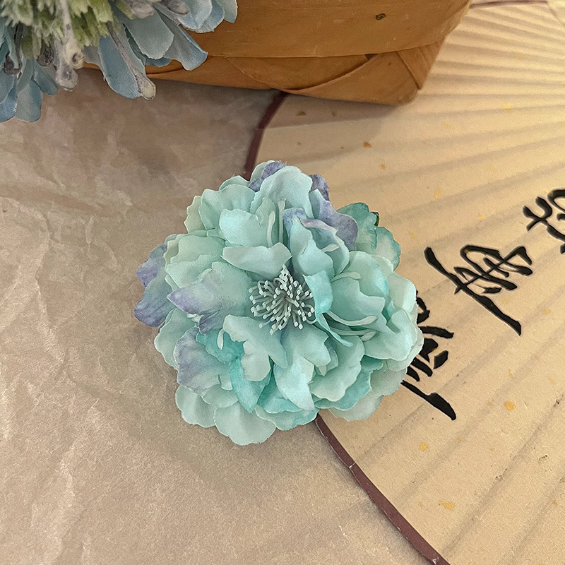 法式田园风黄色花朵头饰发夹女夏日刘海簪花发卡氛围感头花侧边夹|undefined