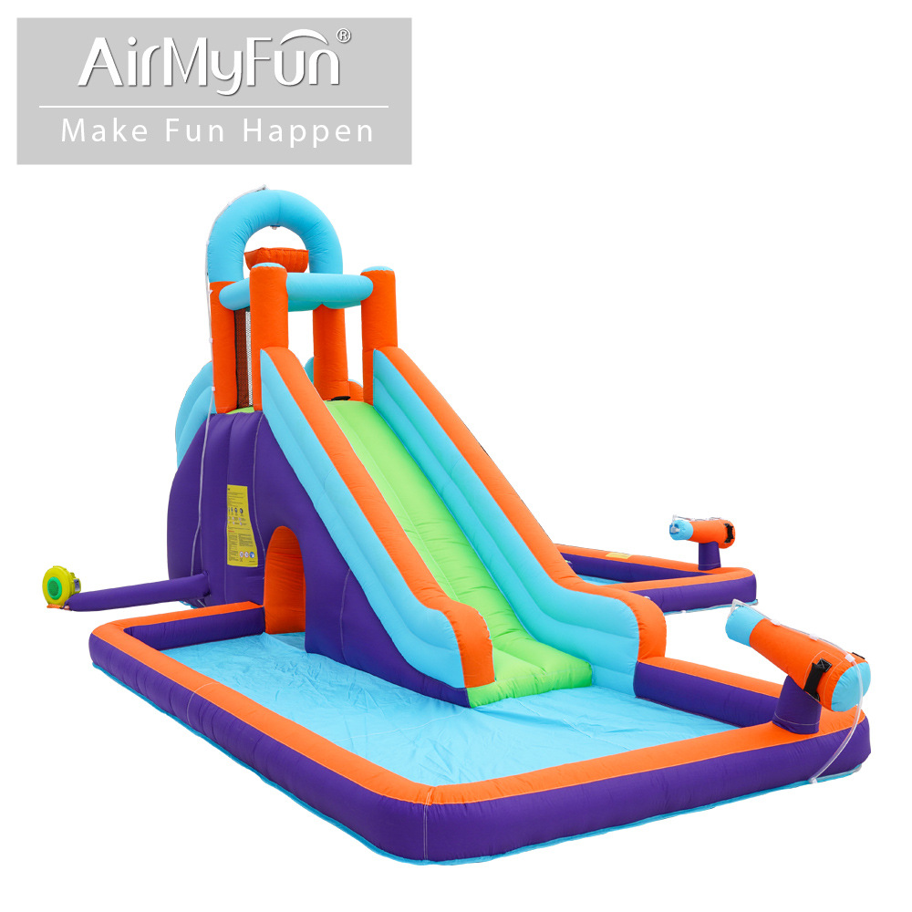 AMF castillo inflable para niños cama de salto inflable para interiores y exteriores castillo para niños castillo inflable para el hogar tobogán