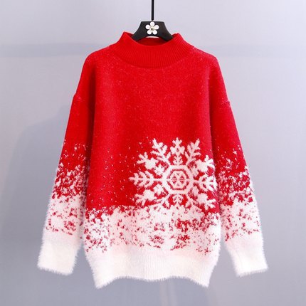 Suéteres de estilo europeo y americano, nueva colección otoño 2026, suéteres de punto para mujer, ideales para Navidad y Año Nuevo, disponibles en Amazon, AliExpress y sitios independientes. image 7