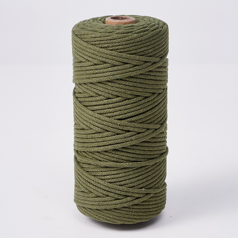 Cuerda de algodón con núcleo de 3mm, ropa de bricolaje, decoración de textiles para el hogar, cordón de algodón, cuerda tejida, tapicería de color, cuerda de algodón con corazón