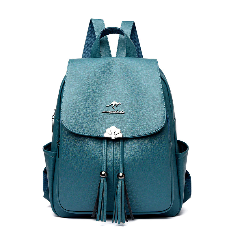 Mochila de borla de moda para mujer 2024 comercio exterior transfronterizo nuevo estilo simple y versátil mochila para mujer mochila de gran capacidad