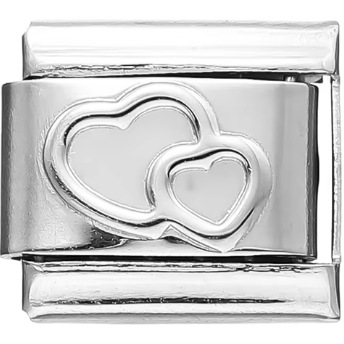 AliExpress Venta caliente DIY9mm módulo pulsera amor corazón doble melocotón corazón joya serie de costura de acero inoxidable pulsera de una sola pieza