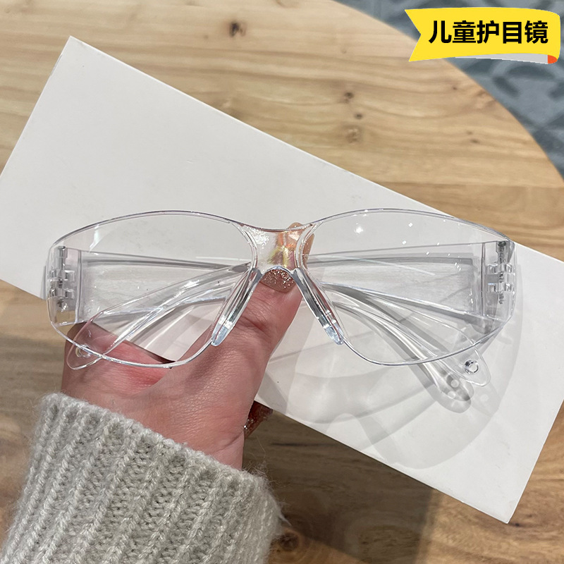 Children's Fashionable Transparent Goggles, Mountaineering, Cycling, Hiking Sports Goggles, Fashionable Anti-Impact, Wind-Proof and Sand-Proof Goggles