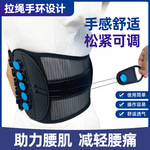 厂家现货批发拉绳护腰单拉腰部固定带护腰带深蹲健身举重保护腰部