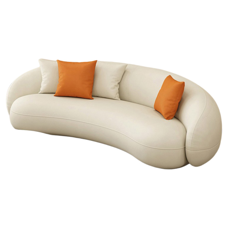 Salón de belleza sofá sala de estar recepción creativa tienda de ropa estilo crema sofá pequeño sala de estar apartamento pequeño moderno y simple