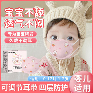 Baby Mask Suitable for 0 to 6 Months, Special Breathable Infant Mask for 6 to 12 Months, Small Baby 1-3 Years Old, Summer Protection