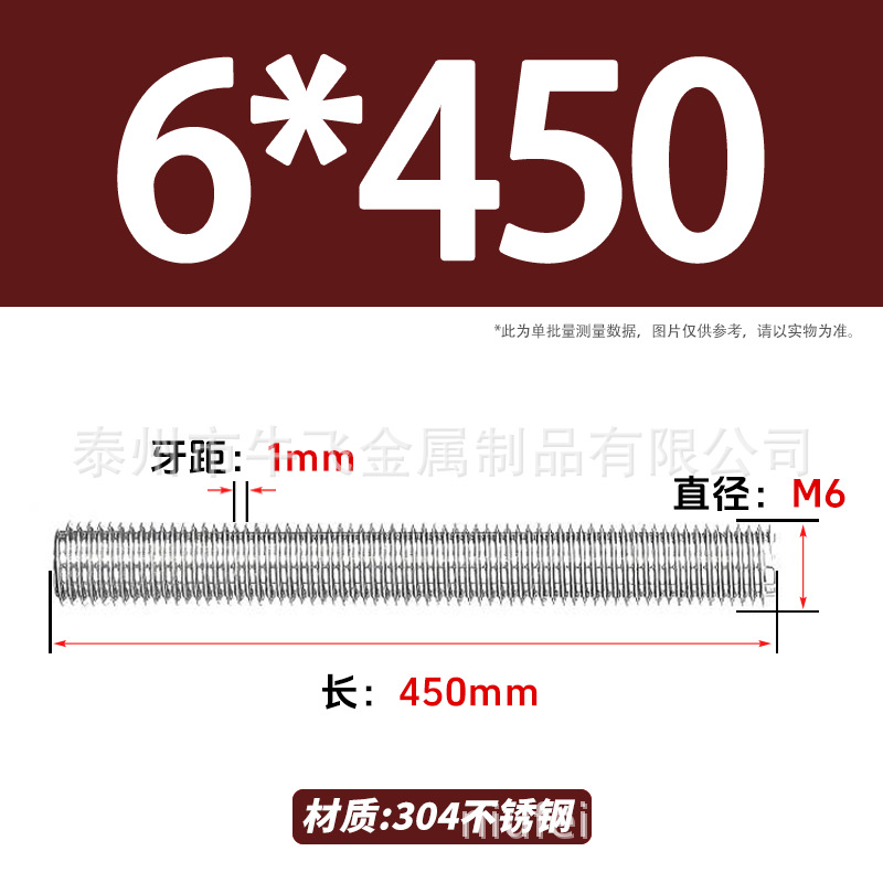 304 acero inoxidable barra de tornillo M3M4M5M6M8M10 image 145