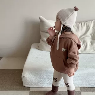 儿童秋季连帽卫衣韩版童装宝宝秋款衣服男女童小熊上衣外套婴幼童