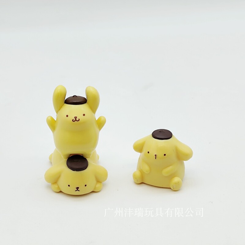 ホットセール 11 ジェンガイエロープディング犬漫画人形 DIY 素材デスクトップ装飾人形装飾品|undefined