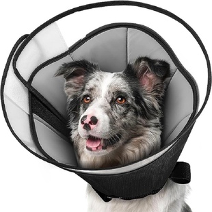 ✅ Pet Deepened and Enlarged Elizabethan Collar Dog Anti-Bite, Anti-Lick, Anti-Scratch Headgear Adjustable for Medium and Large Dogs Shame