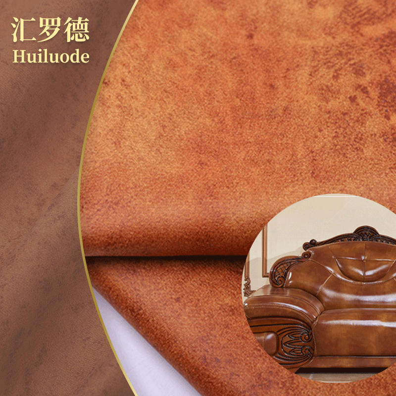 AATCC品质 植物印花烫金麂皮绒 全涤复古麂皮绒 沙发靠垫面料订单