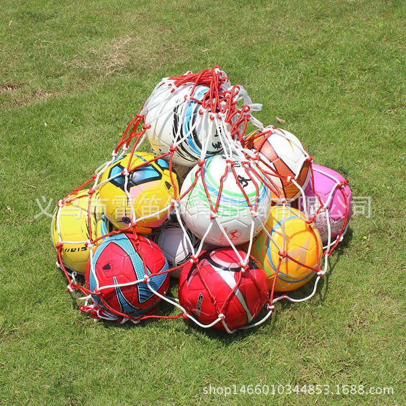 Большой карман с толстым мячом Большой сетчатый баскетбол Большой сетчатый карман Футбольный портативный большой карман с 10-15 шарами