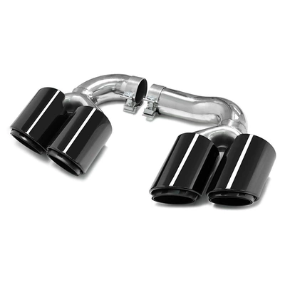 Exhaust pipe years Porsche Cayenne tail throat - oil-electric-hybrid-three-layer-black-mouth