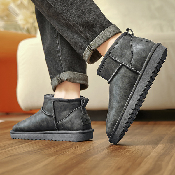 Snow boots for men in winter warm plus velvet short-tube…