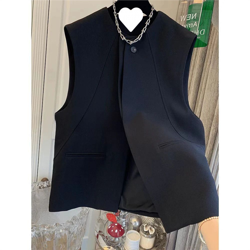 春秋季新款西装马甲女春秋外套坎肩2025女士西服马夹背心时尚韩版|undefined