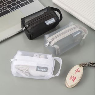 Casual Nylon Stereo Square Mesh Coin Purse Large Capacity Key Bag Card Bag Coin Bag Transparent Storage Bag