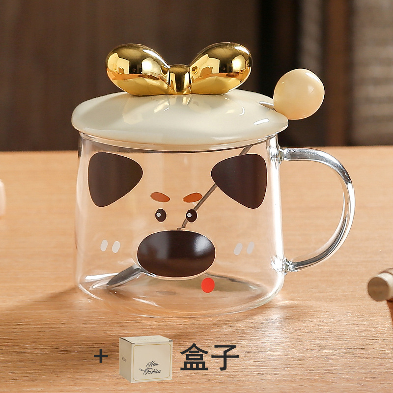 オフィスの漫画のグラスのレリーフの3dかわいいマグカップの牛乳はコップの会社の贈り物を飲みます。|undefined