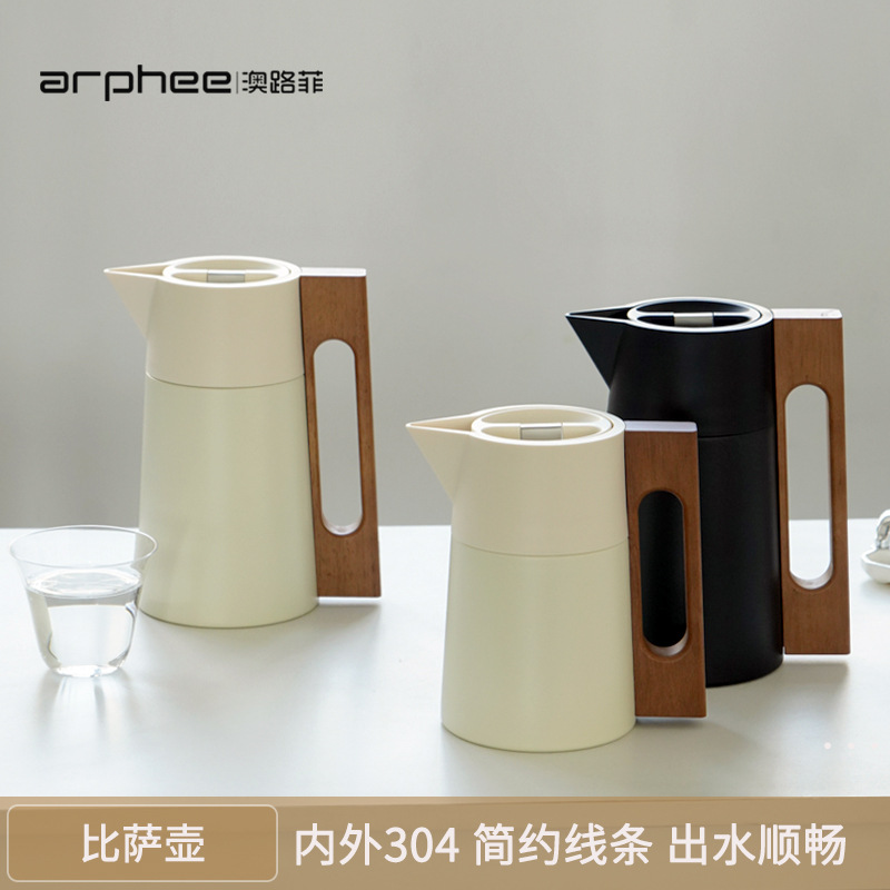 Scandinavian Style Household Thermos Water Bottle 304 Stainless Steel New Office Thermos Water Bottle 1.5L Large Capacity