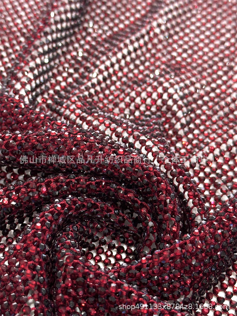 Fabricante suministro de alta densidad de tela de diamantes de moda de fiesta de baile vestido de noche tela de moda image 12