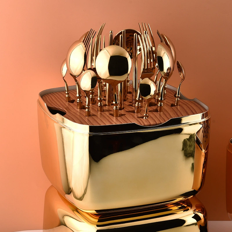 Набор нержавеющей стали для домашнего использования, ручная посуда, 24 предмета