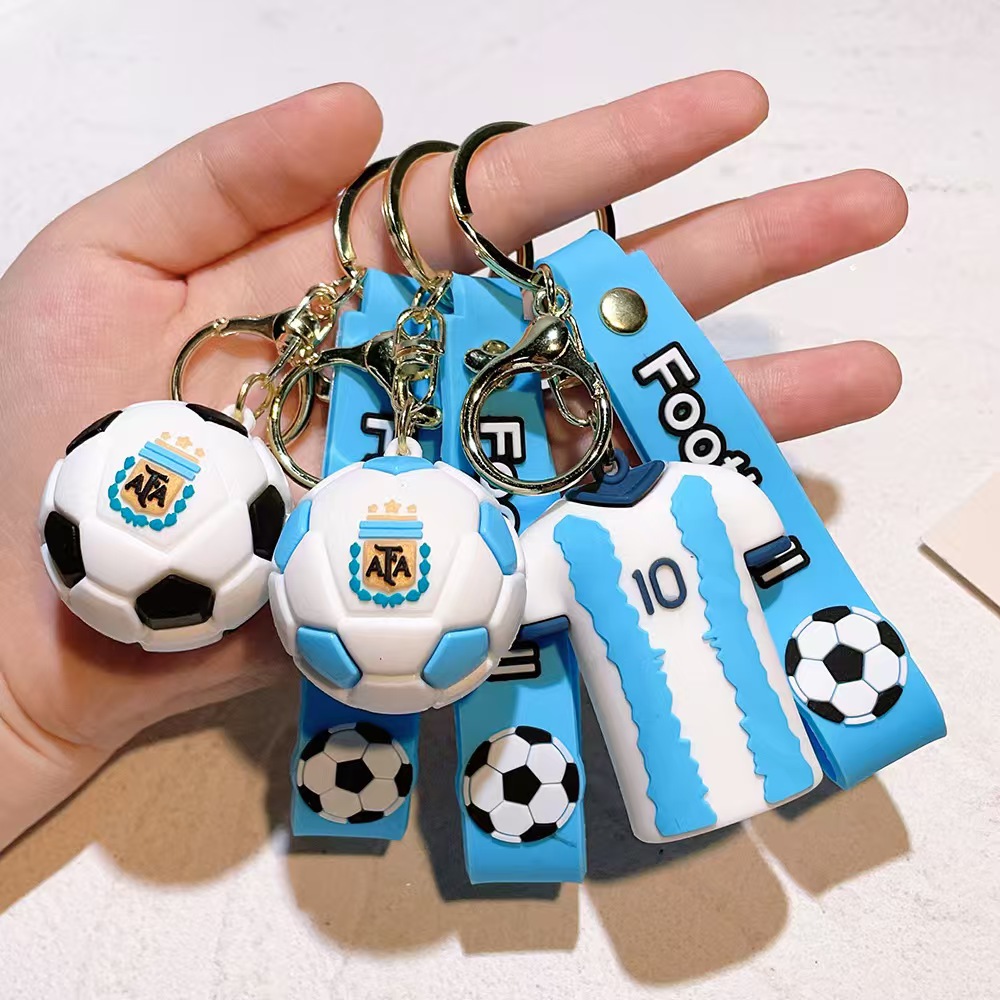 Estrella del fútbol Messi llavero colgante mochila colgante para niños muñeca boutique grande pequeño regalo
