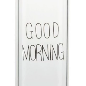 Square Borosilicate Glass Cup, 301–400 ml, Large Capacity Transparent Breakfast Mug