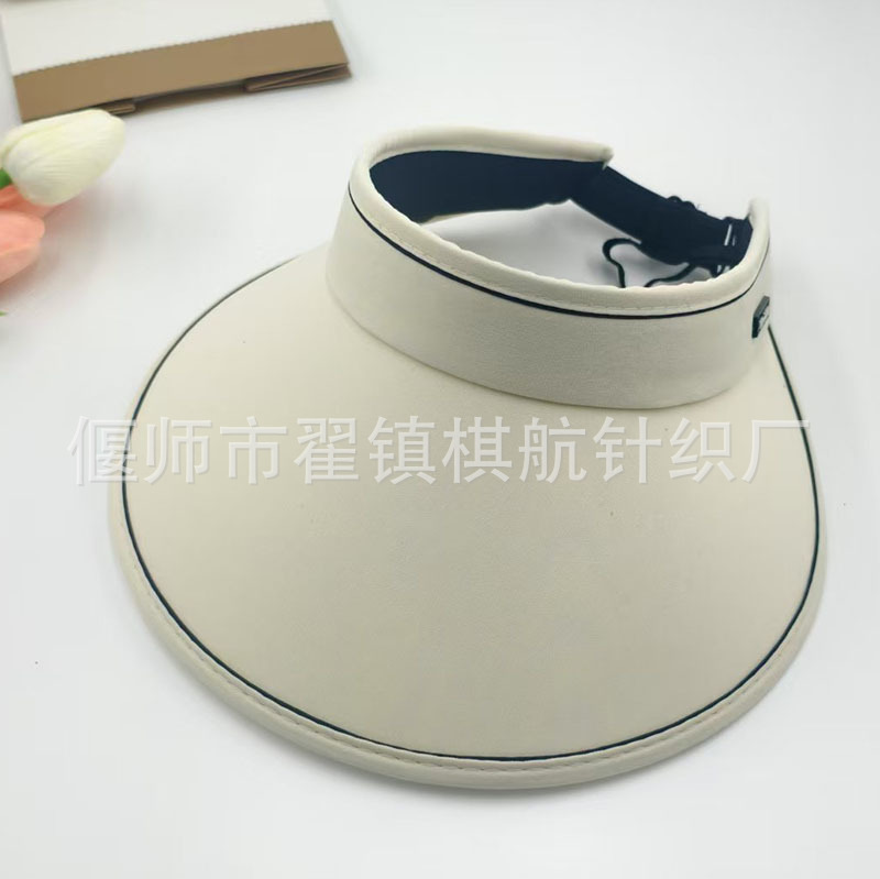 Summer Women's Sun Hat, Non-Turnable Sun Hat for Cycling, Face Covering, Anti-Uv, Beach Outdoor Empty Top Sun Hat