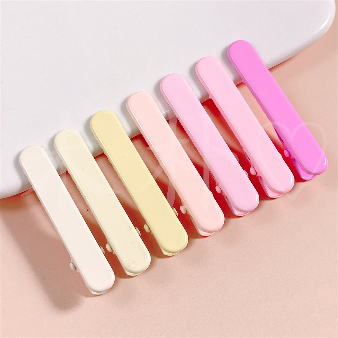 Metal de color sin marcas 5cm cabeza redonda sólida clips clips para niños clips de pelo DIY crema hecha a mano clips de pelo pegamento clips