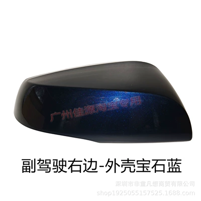 Reversing Mirror Cover Reflective Frame — Rear mirror/rearview mirror assembly - passenger-side-right-shell-sapphire-blue
