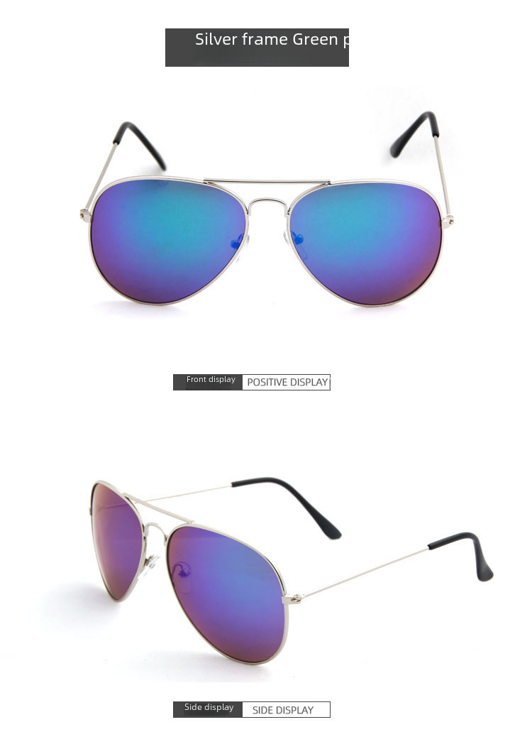 Aviator solglasögon för herr metallbåge med uv400 skydd_voghion.com