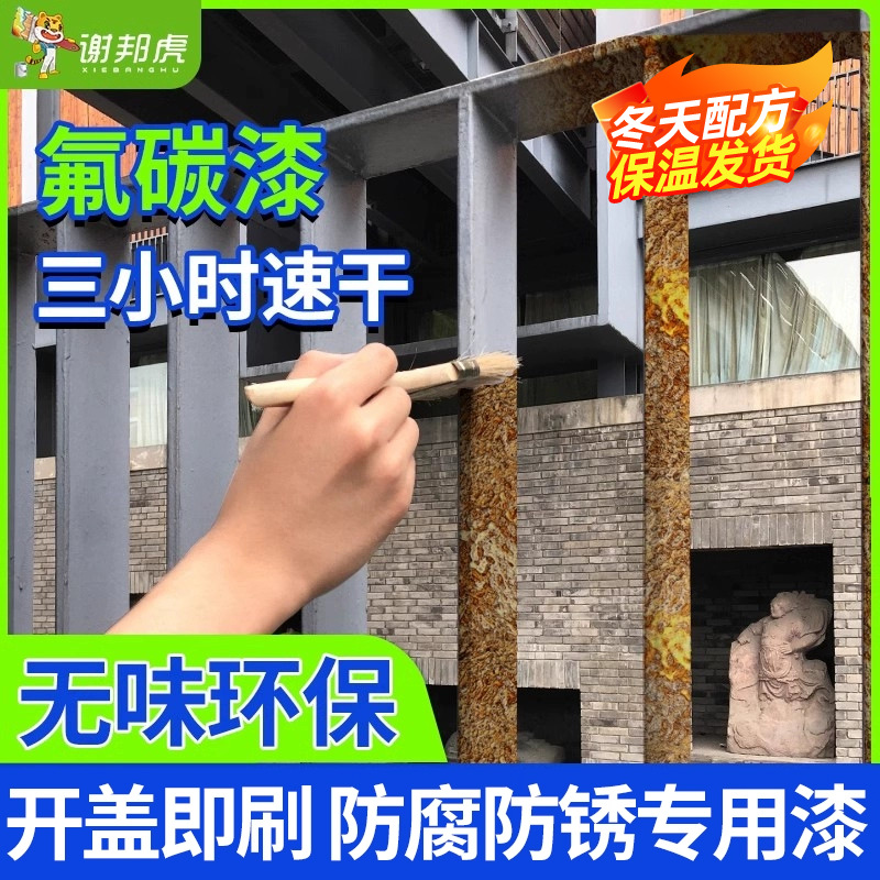 水性金属漆防锈漆氟碳漆户外不锈钢栏杆铁门钢铁专用翻新防腐油漆