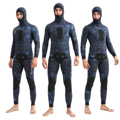1.5mmウェットスーツ防寒保温分体冬水着迷彩狩猟服漁猟服自由潜水サーフィン服